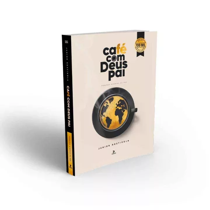 Capa do Livro Café com Deus Pai por Junior Rostirola - porções Diárias de Paz