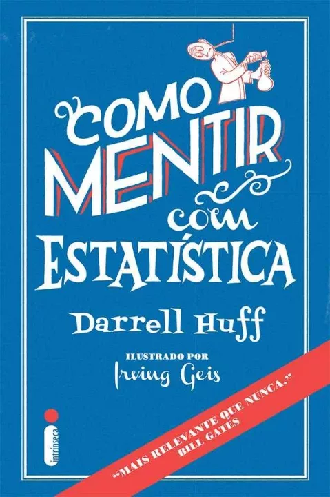 Capa do livro Como Mentir com Estatística por Darrel Huff